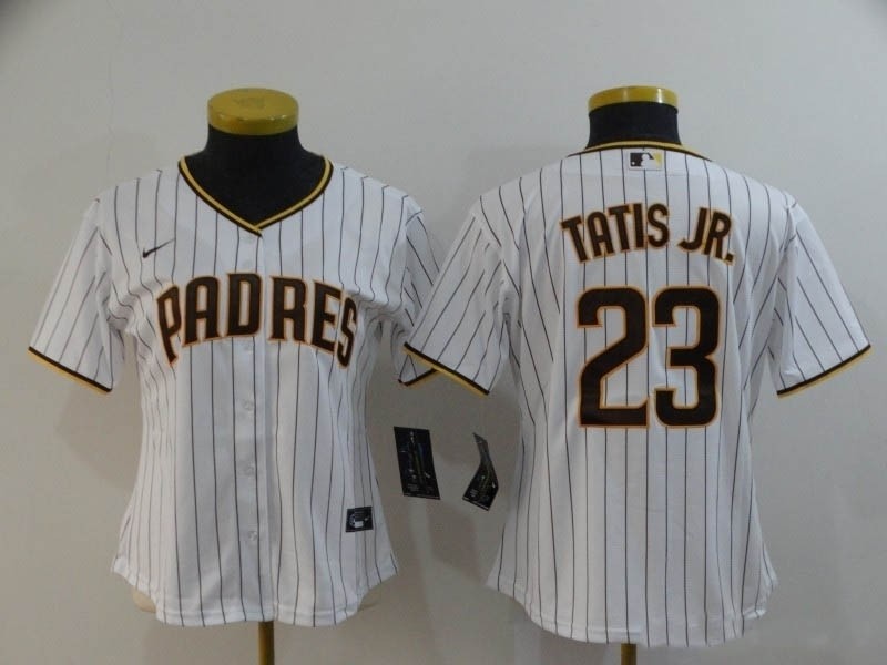 Women San Diego Padres #23 Fernando Tatis Jr. White 2020 Nike Cool Base Jersey,We sell and wholesale Women San Diego Padres #23 Fernando Tatis Jr. White 2020 Nike Cool Base Jersey on line form chian!